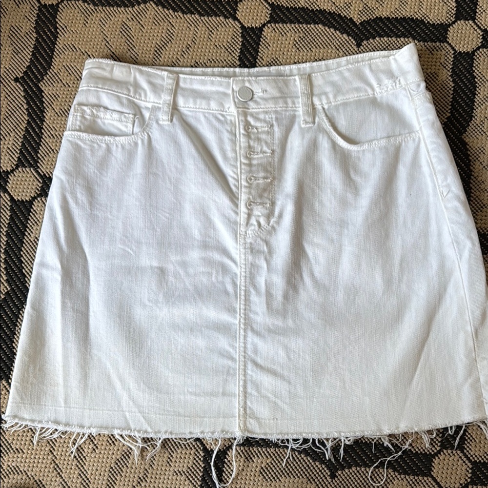 PAIGE White Jeans Skirt